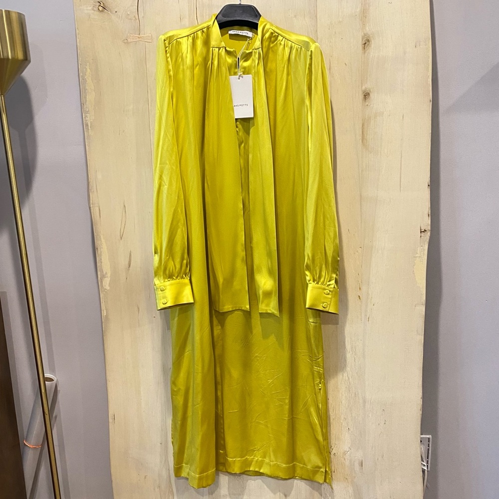 Saks Potts Yellow Silk Dress 🌼🌼🌼 - Picture 3 of 10